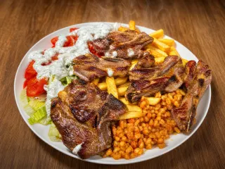 Assiettes Collier Et poitrine d’agneau